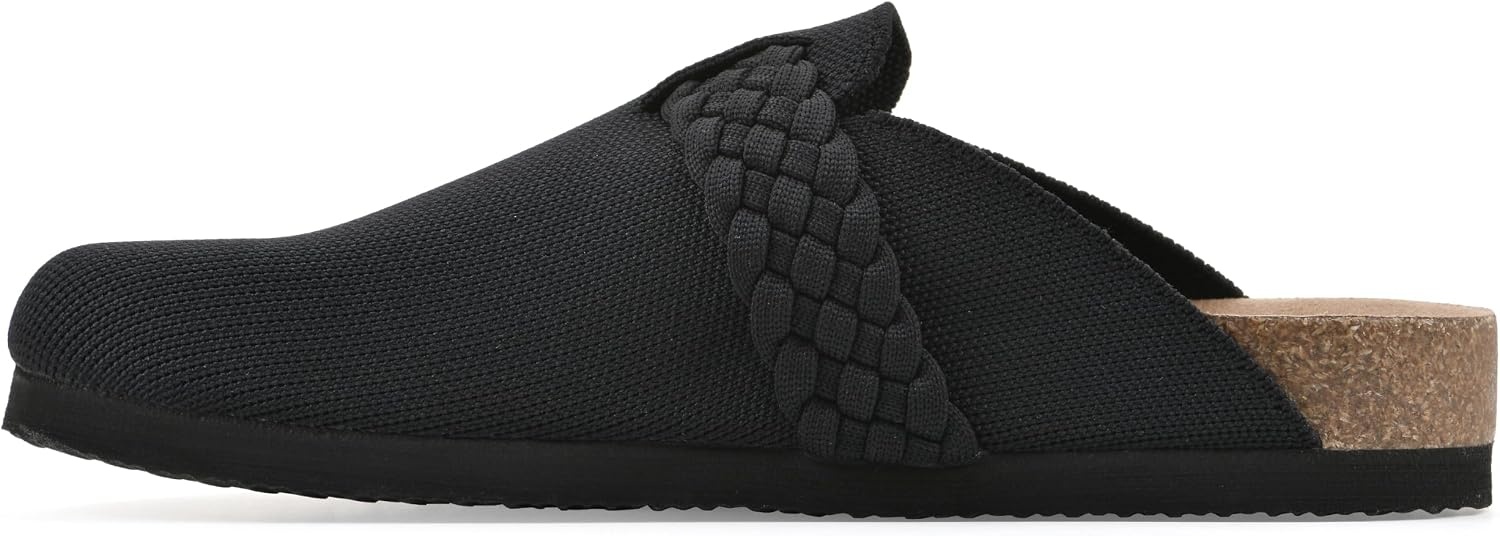 image:imageWHITE MOUNTAIN Womens Bestie Braided Footbed ClogBlack Fabric