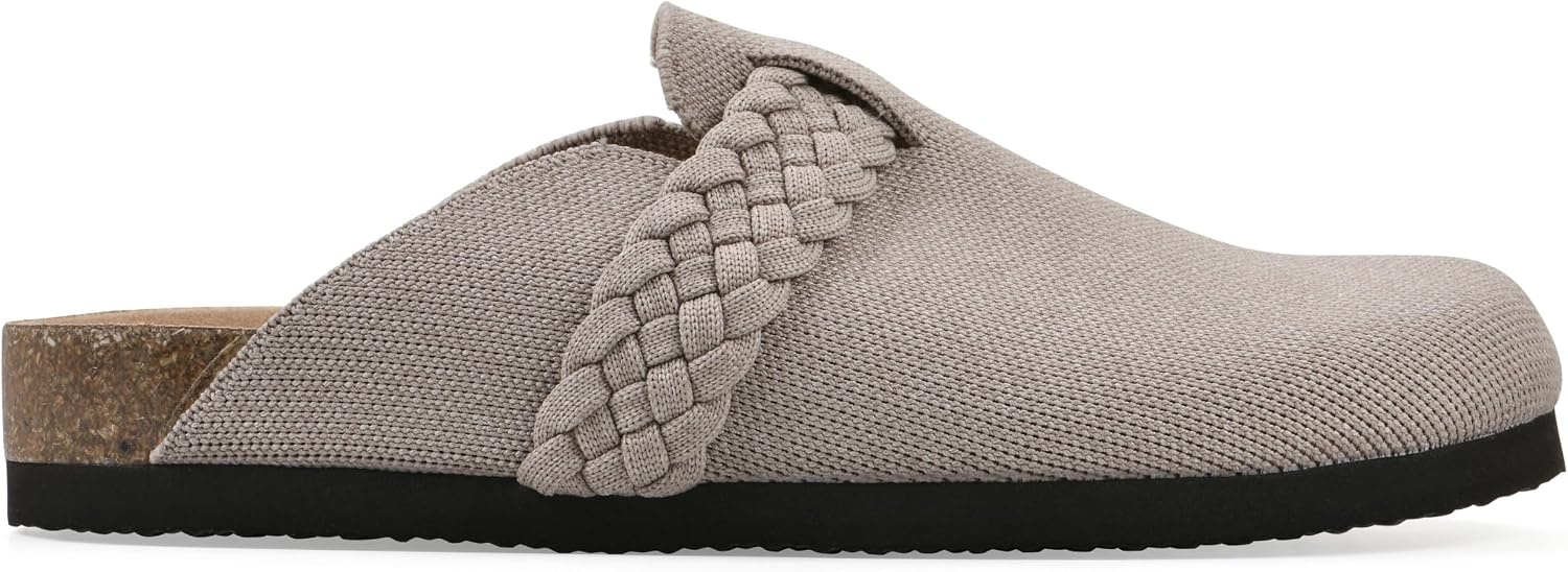 image:imageWHITE MOUNTAIN Womens Bestie Braided Footbed ClogGrey Fabric