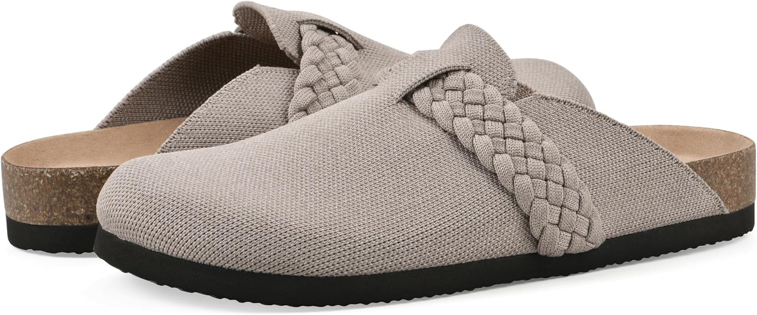 image:imageWHITE MOUNTAIN Womens Bestie Braided Footbed ClogGrey Fabric