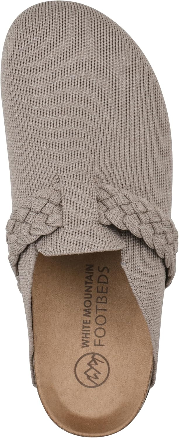 image:imageWHITE MOUNTAIN Womens Bestie Braided Footbed ClogGrey Fabric