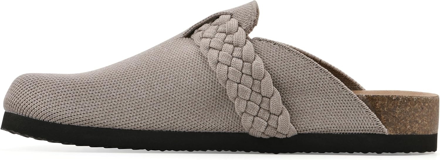 image:imageWHITE MOUNTAIN Womens Bestie Braided Footbed ClogGrey Fabric