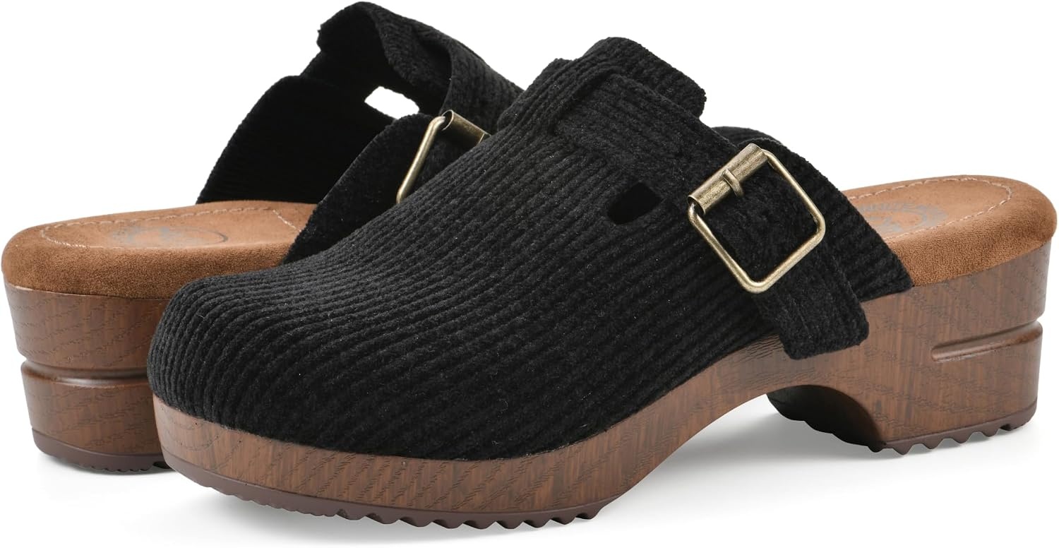 image:imageWHITE MOUNTAIN Womens Bistros Platform ClogBlack Fabric