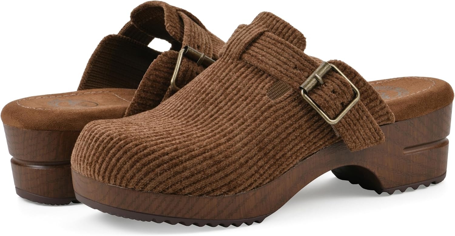 image:imageWHITE MOUNTAIN Womens Bistros Platform ClogPecan Fabric