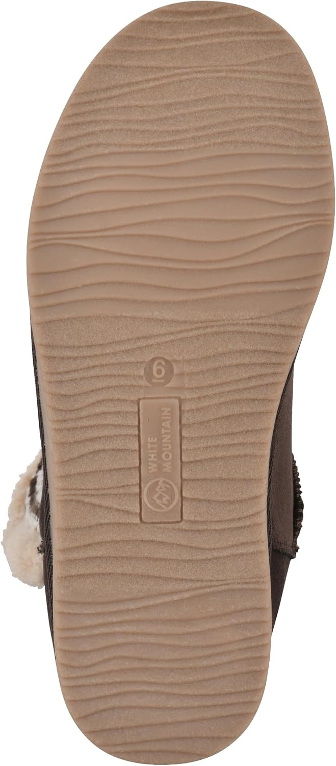 image:imageWHITE MOUNTAIN Womens Blanca Faux FurLined Mid Shaft BootieDark Brown Fabric