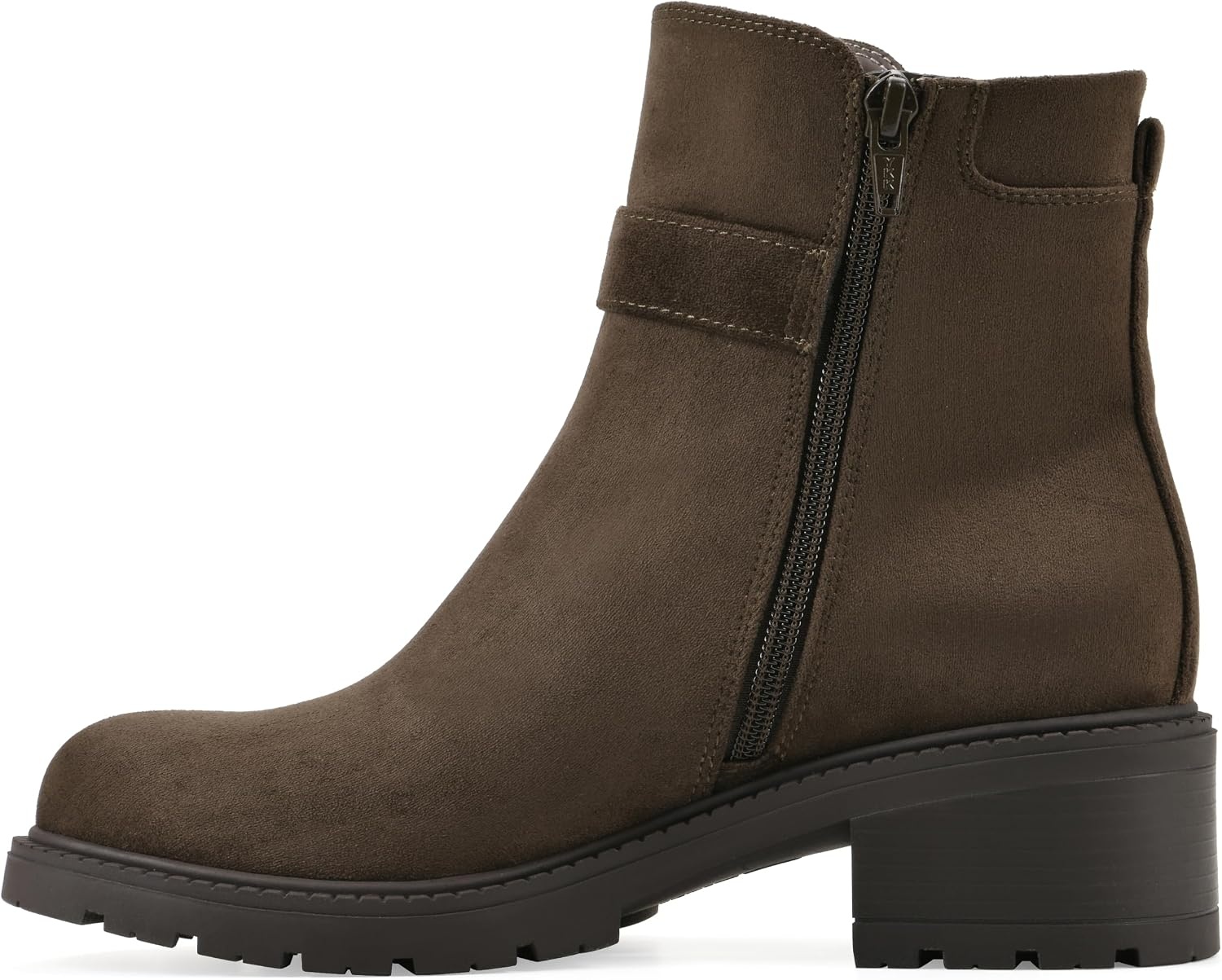 image:imageWHITE MOUNTAIN Womens Bodie Lug Sole BootieArmy Fabric