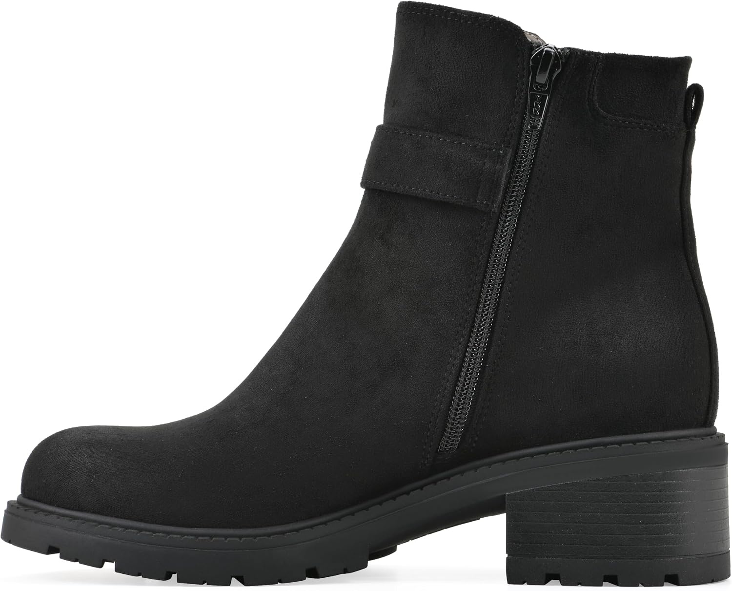 image:imageWHITE MOUNTAIN Womens Bodie Lug Sole BootieBlack Fabric