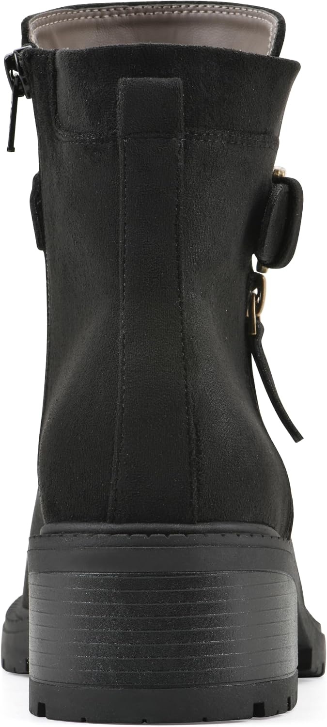image:imageWHITE MOUNTAIN Womens Bodie Lug Sole BootieBlack Fabric