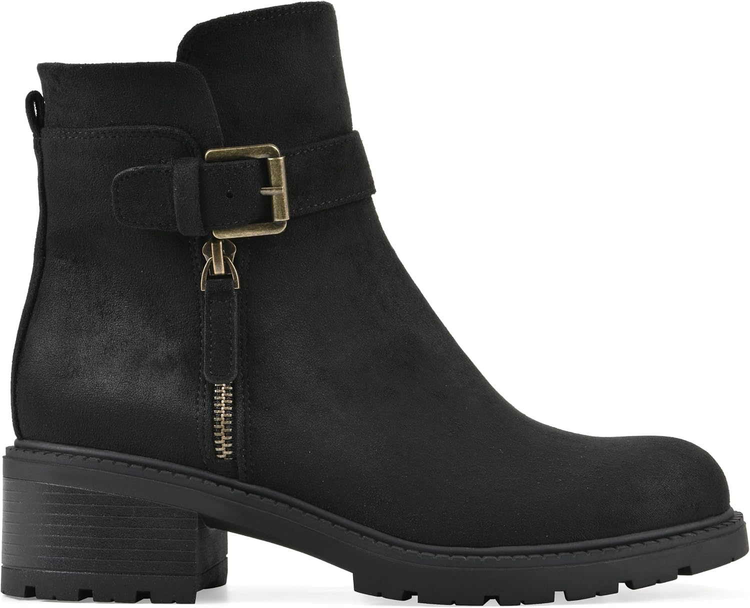 image:imageWHITE MOUNTAIN Womens Bodie Lug Sole BootieBlack Fabric