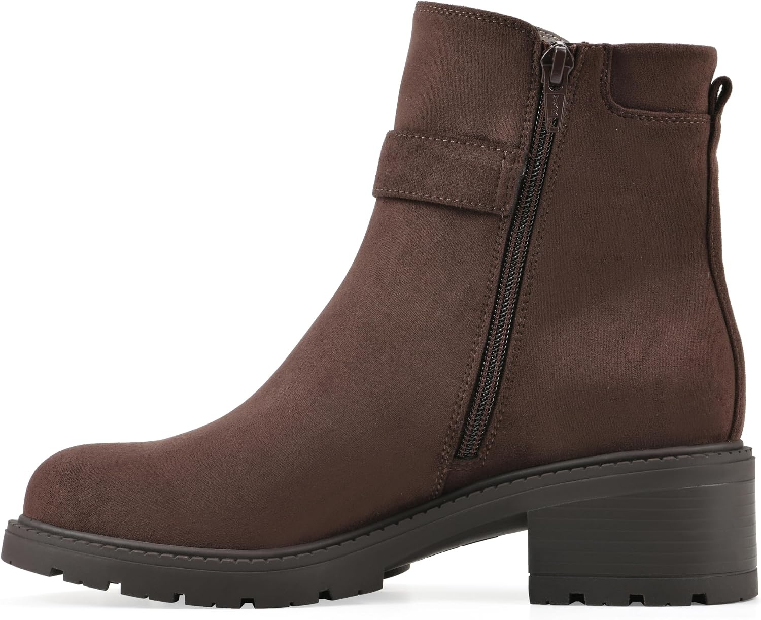 image:imageWHITE MOUNTAIN Womens Bodie Lug Sole BootieBrown Fabric