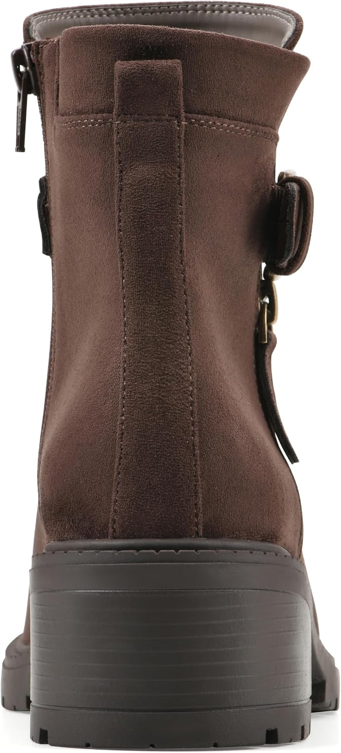 image:imageWHITE MOUNTAIN Womens Bodie Lug Sole BootieBrown Fabric
