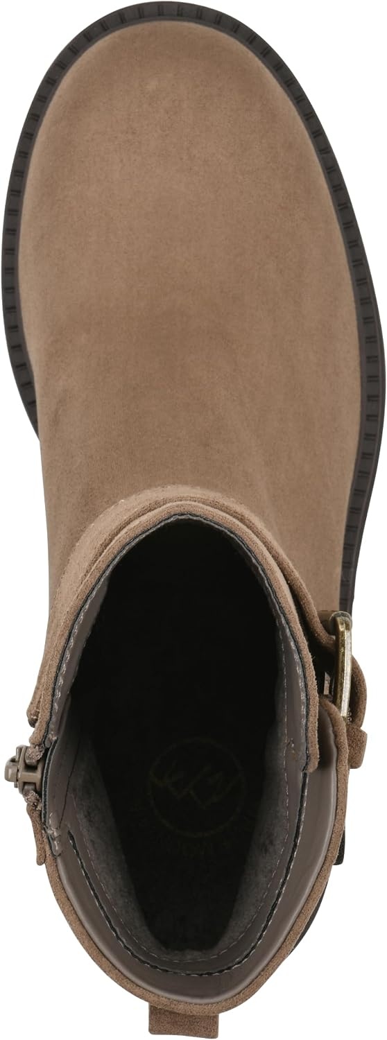 image:imageWHITE MOUNTAIN Womens Bodie Lug Sole BootieDark Taupe Fabric