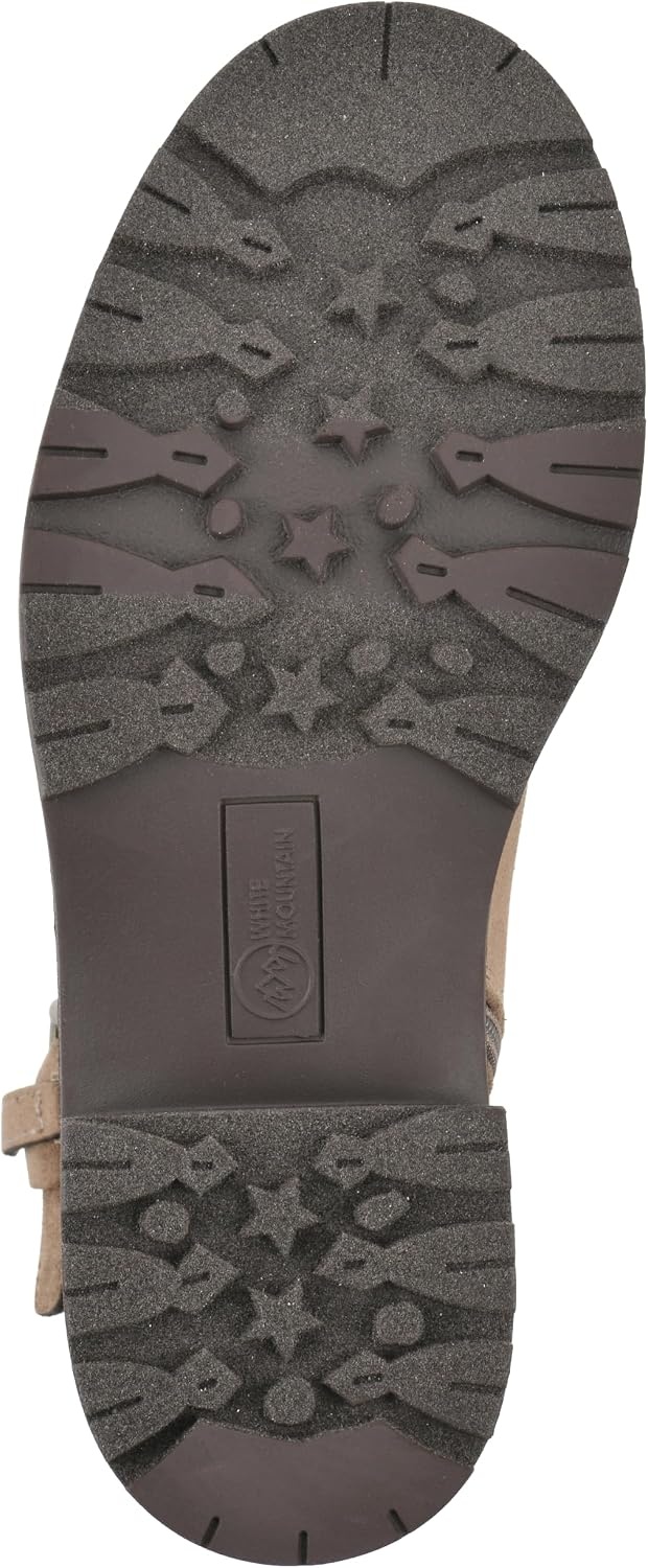 image:imageWHITE MOUNTAIN Womens Bodie Lug Sole BootieDark Taupe Fabric