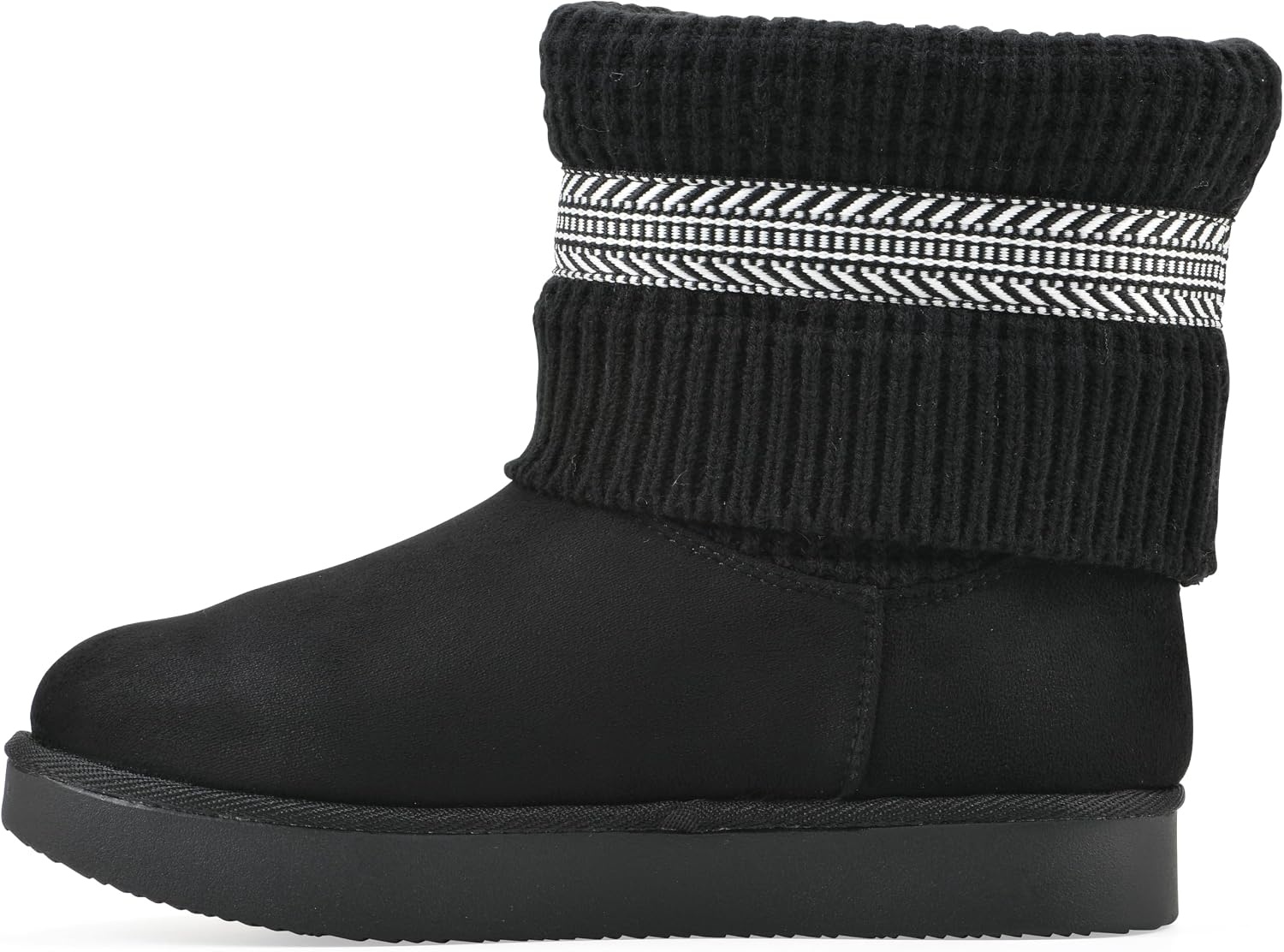 image:imageWHITE MOUNTAIN Womens Brysons FoldOver Sweater BootieBlack Fabric