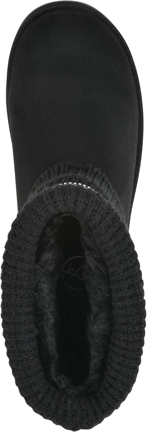 image:imageWHITE MOUNTAIN Womens Brysons FoldOver Sweater BootieBlack Fabric