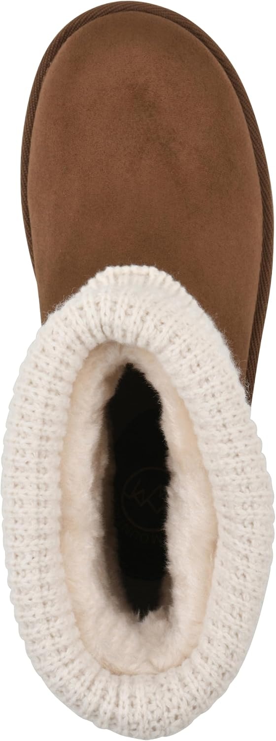 image:imageWHITE MOUNTAIN Womens Brysons FoldOver Sweater BootieDark Chestnut Fabric