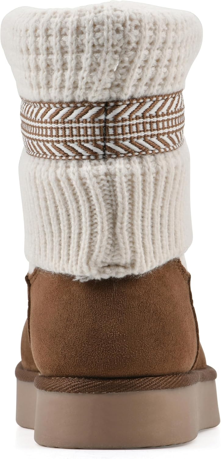 image:imageWHITE MOUNTAIN Womens Brysons FoldOver Sweater BootieDark Chestnut Fabric