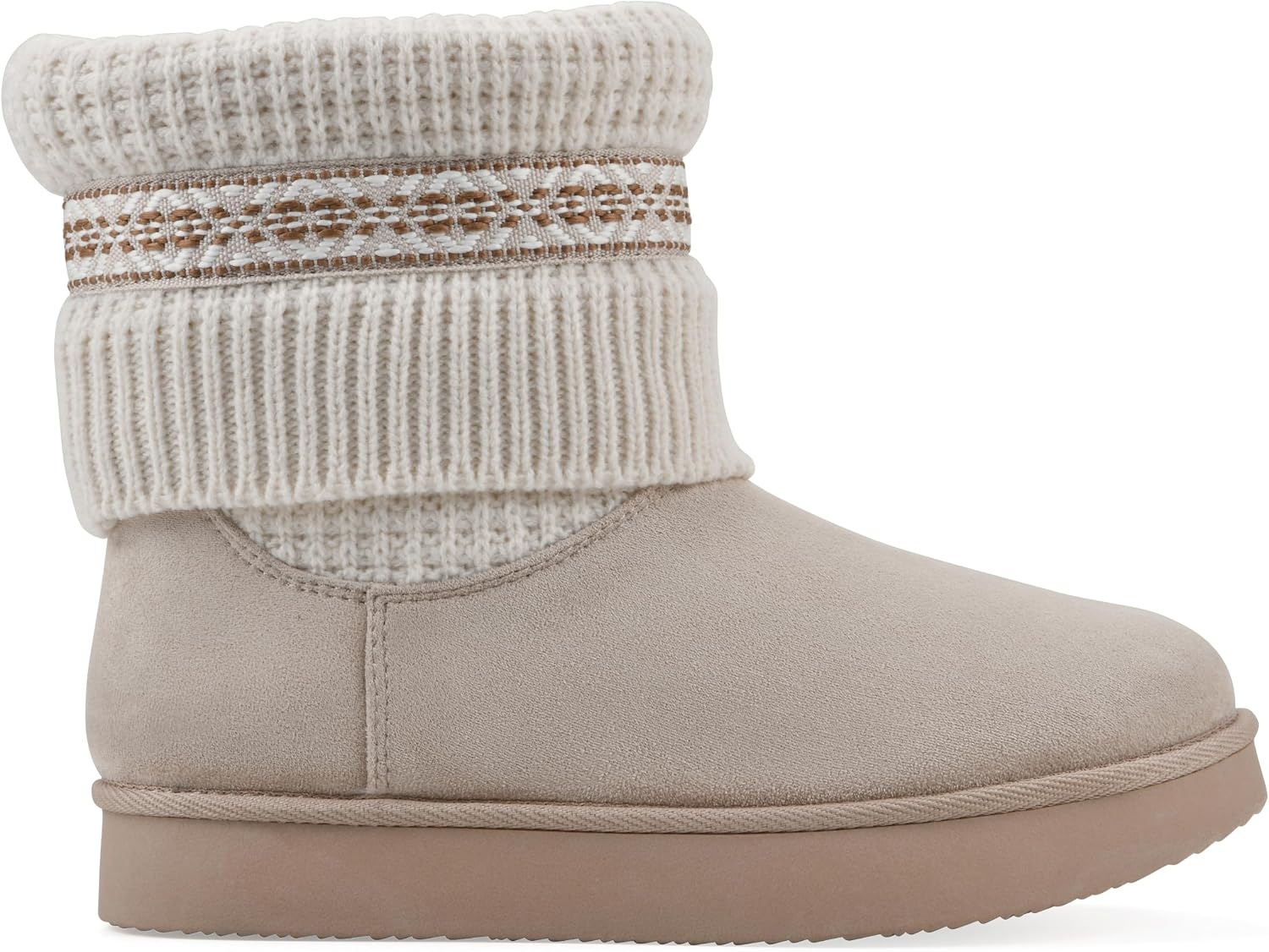 image:imageWHITE MOUNTAIN Womens Brysons FoldOver Sweater BootieSand Fabric