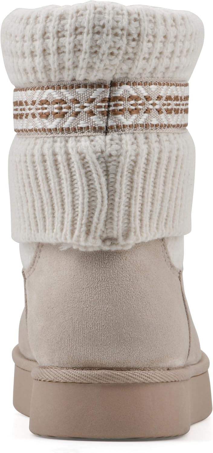 image:imageWHITE MOUNTAIN Womens Brysons FoldOver Sweater BootieSand Fabric