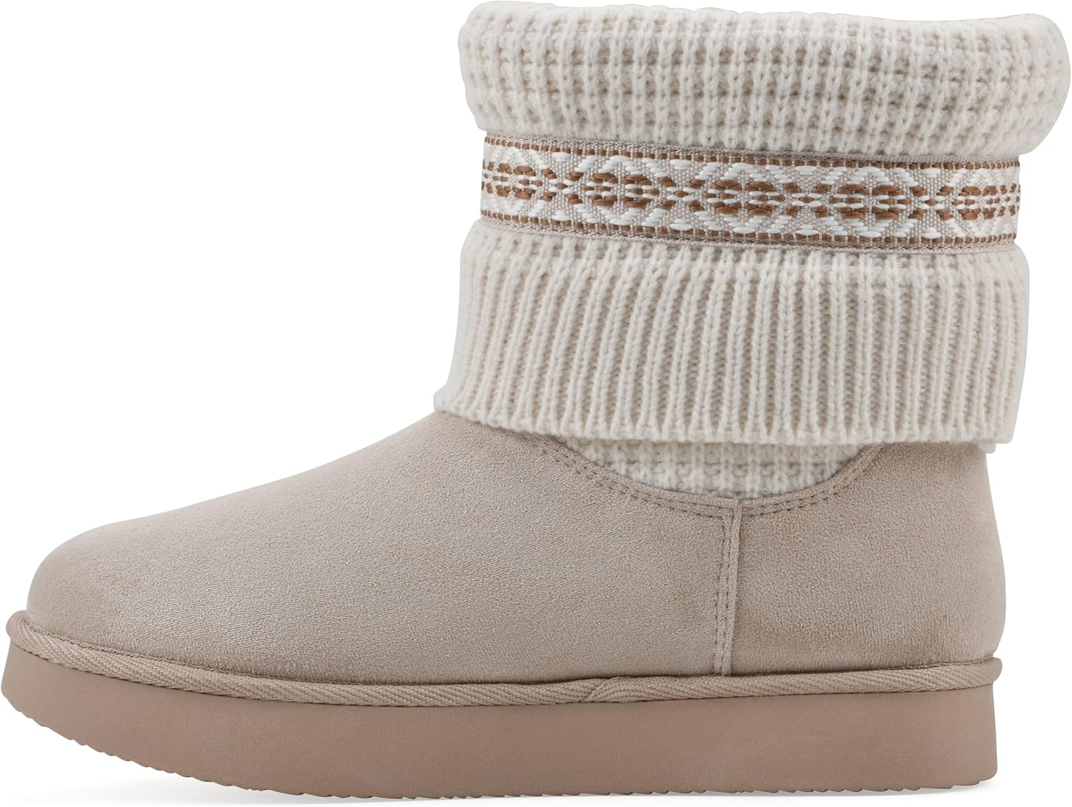 image:imageWHITE MOUNTAIN Womens Brysons FoldOver Sweater BootieSand Fabric