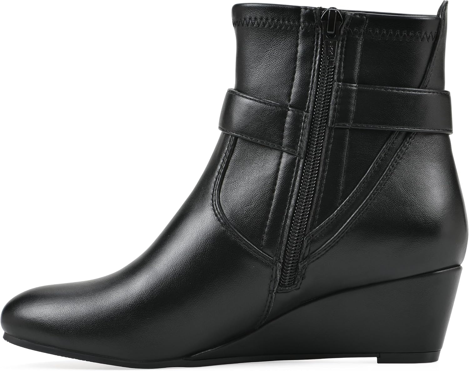 image:imageWHITE MOUNTAIN Womens Chamlet Wedge BootieBlack Smooth