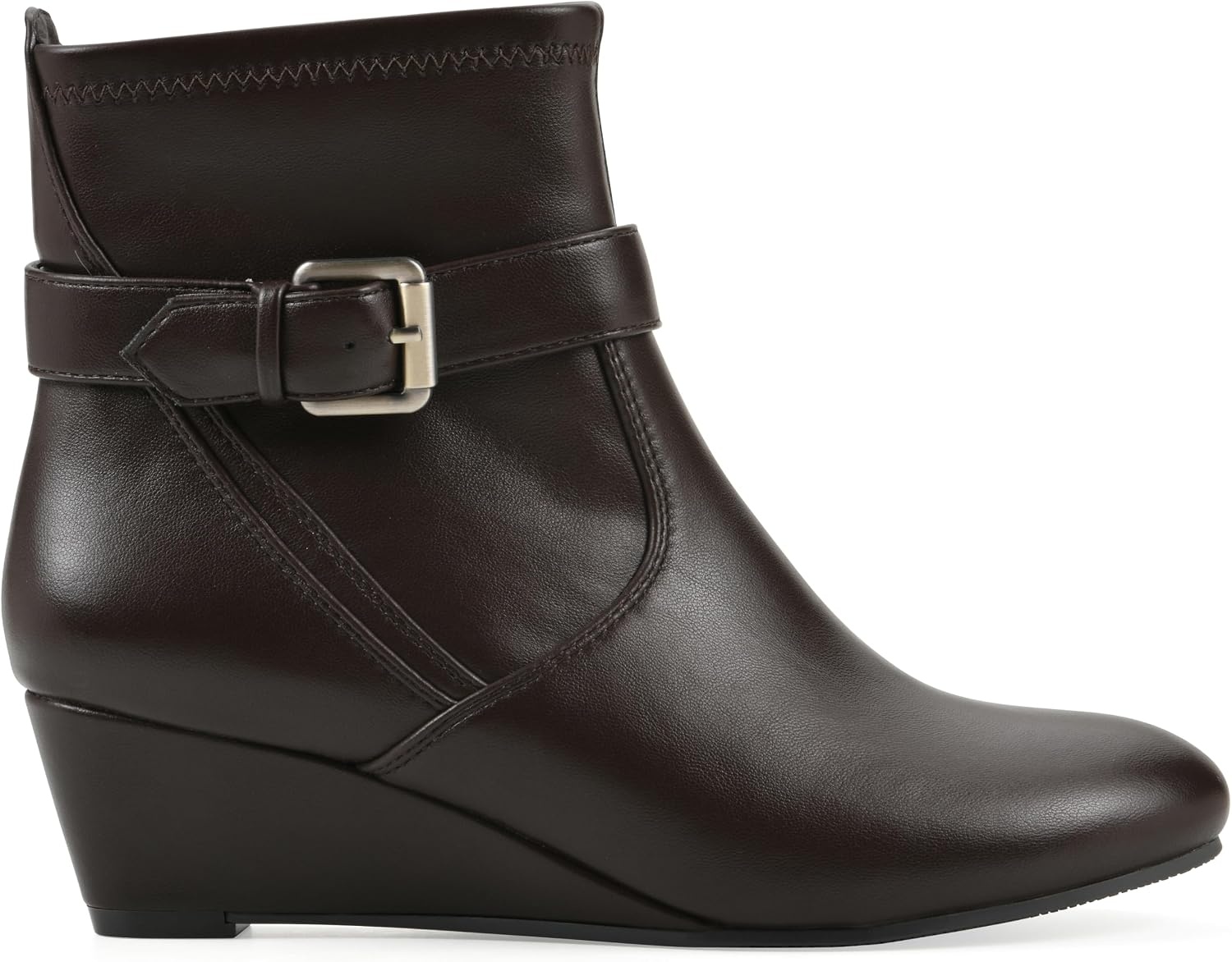 image:imageWHITE MOUNTAIN Womens Chamlet Wedge BootieBrown Smooth