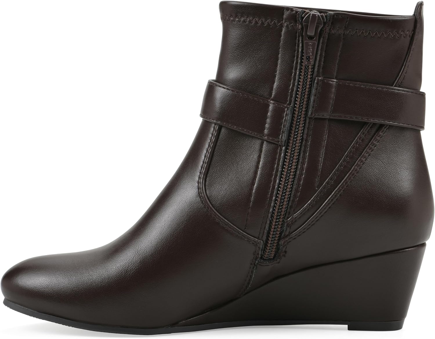 image:imageWHITE MOUNTAIN Womens Chamlet Wedge BootieBrown Smooth