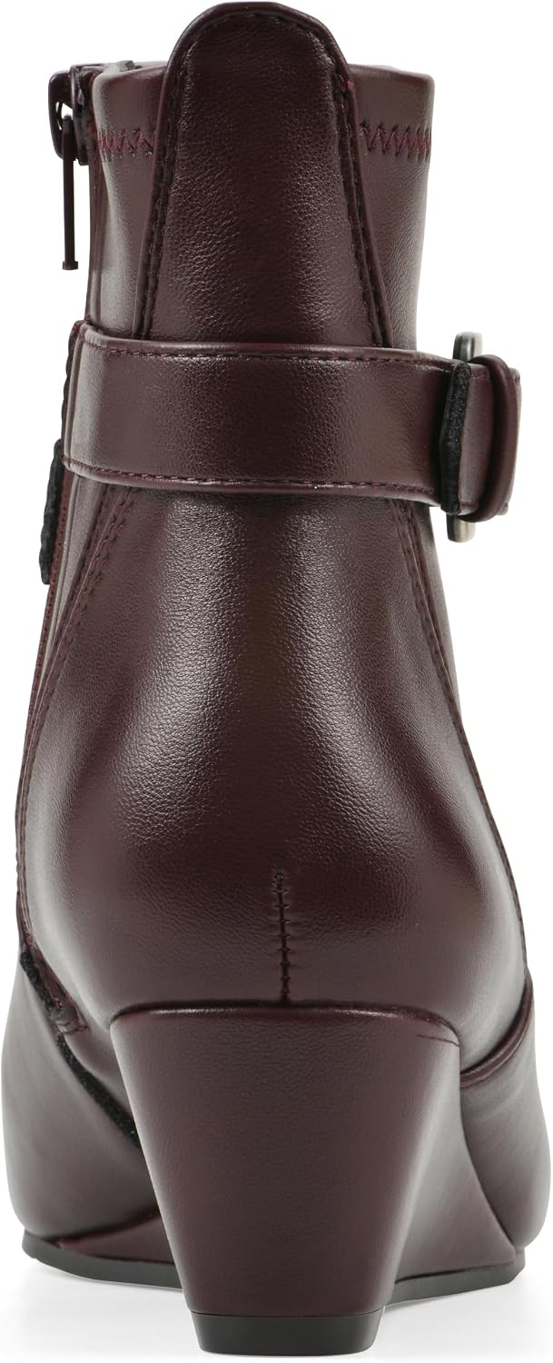 image:imageWHITE MOUNTAIN Womens Chamlet Wedge BootieBurgundy Smooth