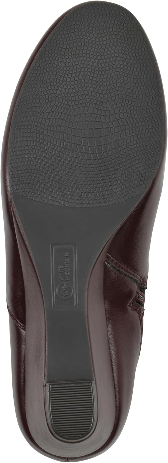 image:imageWHITE MOUNTAIN Womens Chamlet Wedge BootieBurgundy Smooth