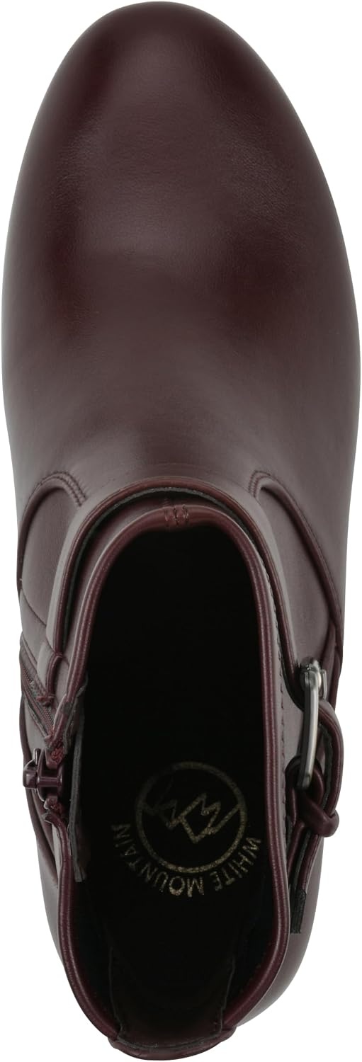 image:imageWHITE MOUNTAIN Womens Chamlet Wedge BootieBurgundy Smooth