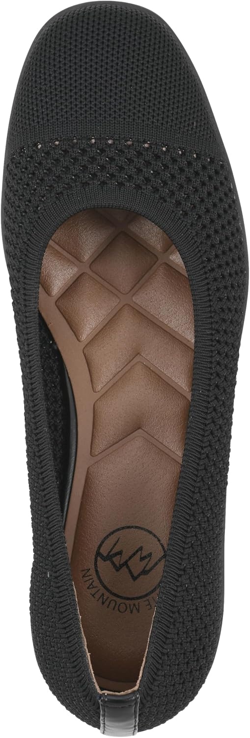 image:imageWHITE MOUNTAIN Womens Florian Knit Ballet FlatBlack Fabric