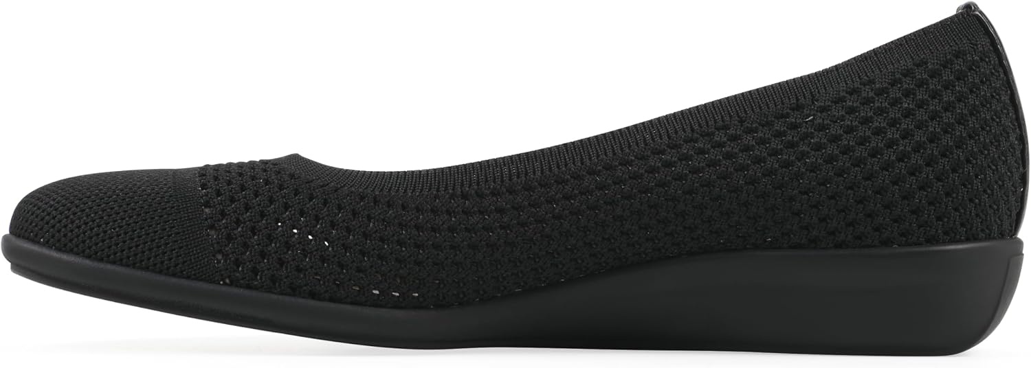 image:imageWHITE MOUNTAIN Womens Florian Knit Ballet FlatBlack Fabric