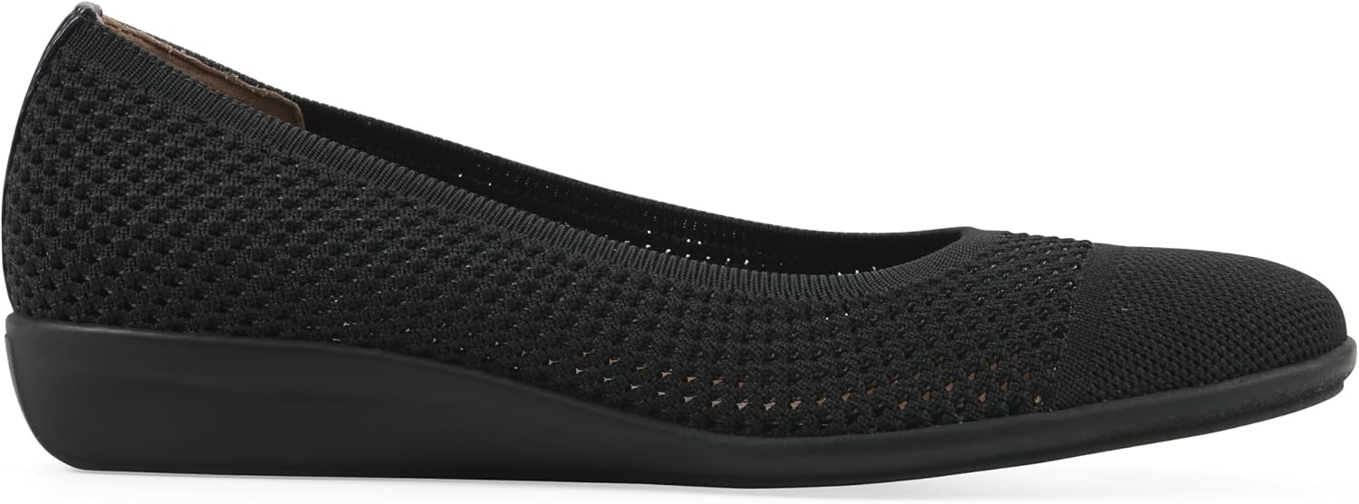 image:imageWHITE MOUNTAIN Womens Florian Knit Ballet FlatBlack Fabric