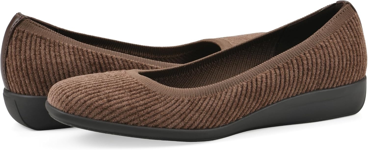 image:imageWHITE MOUNTAIN Womens Florian Knit Ballet FlatCoco Corduroy Fabric