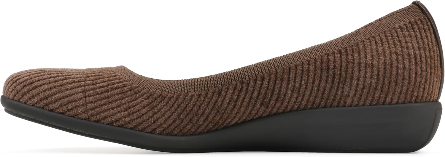 image:imageWHITE MOUNTAIN Womens Florian Knit Ballet FlatCoco Corduroy Fabric
