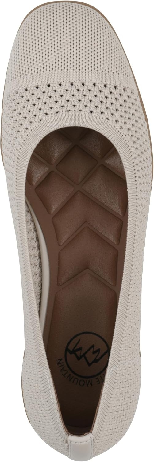 image:imageWHITE MOUNTAIN Womens Florian Knit Ballet FlatCream Fabric