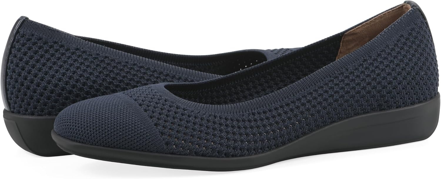 image:imageWHITE MOUNTAIN Womens Florian Knit Ballet FlatNavy Fabric