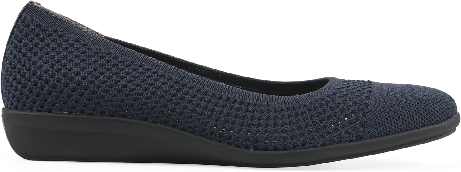 image:imageWHITE MOUNTAIN Womens Florian Knit Ballet FlatNavy Fabric