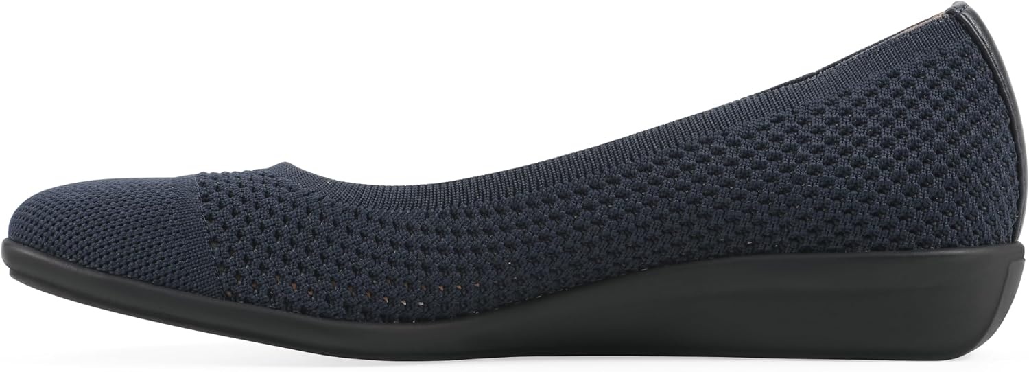 image:imageWHITE MOUNTAIN Womens Florian Knit Ballet FlatNavy Fabric