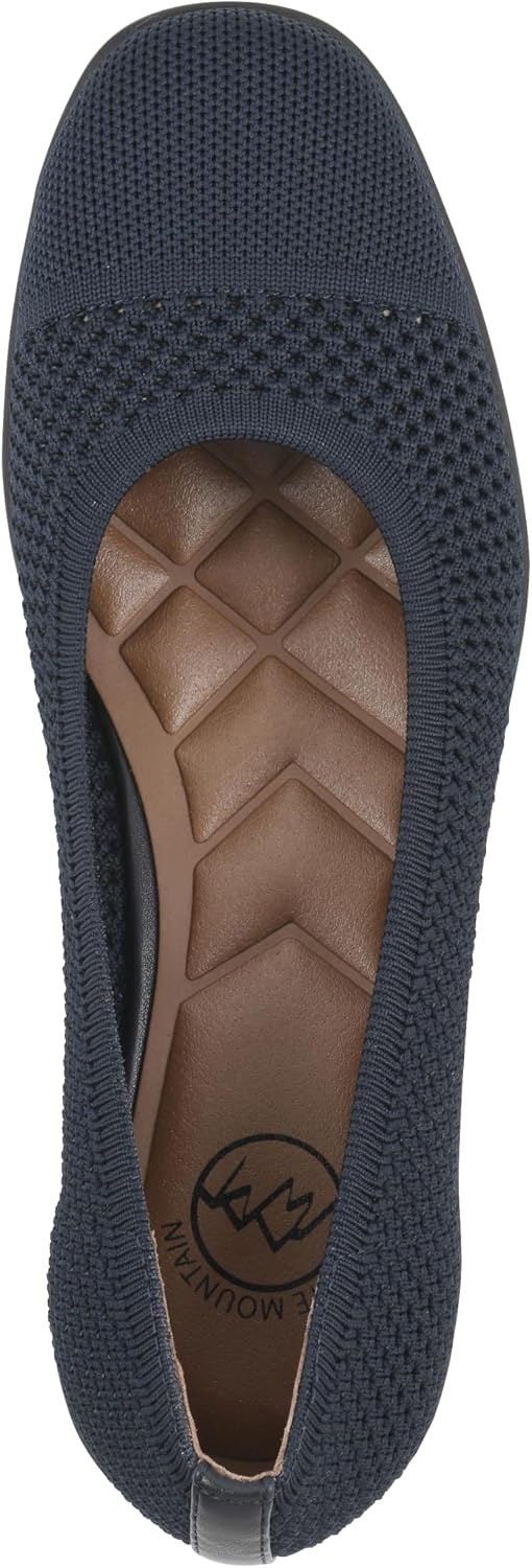 image:imageWHITE MOUNTAIN Womens Florian Knit Ballet FlatNavy Fabric