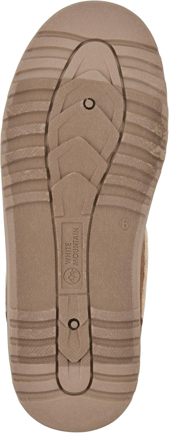image:imageWHITE MOUNTAIN Womens Iceboat Faux ShearlingLined SlipOn ClogDark Chestnut Fabric
