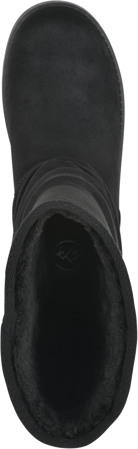 image:imageWHITE MOUNTAIN Womens Icequake Faux FurLined Ruched Mid Shaft BootieBlack