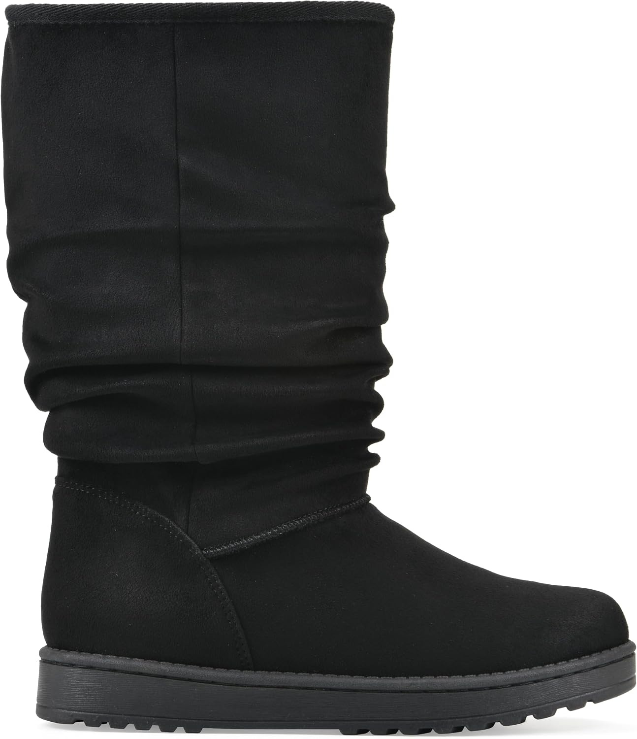 image:imageWHITE MOUNTAIN Womens Icequake Faux FurLined Ruched Mid Shaft BootieBlack