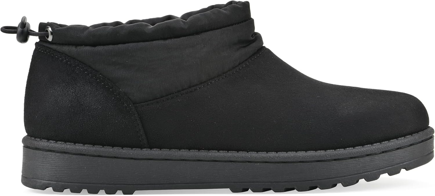 image:imageWHITE MOUNTAIN Womens Idle Faux FurLined Mini BootieBlack Fabric