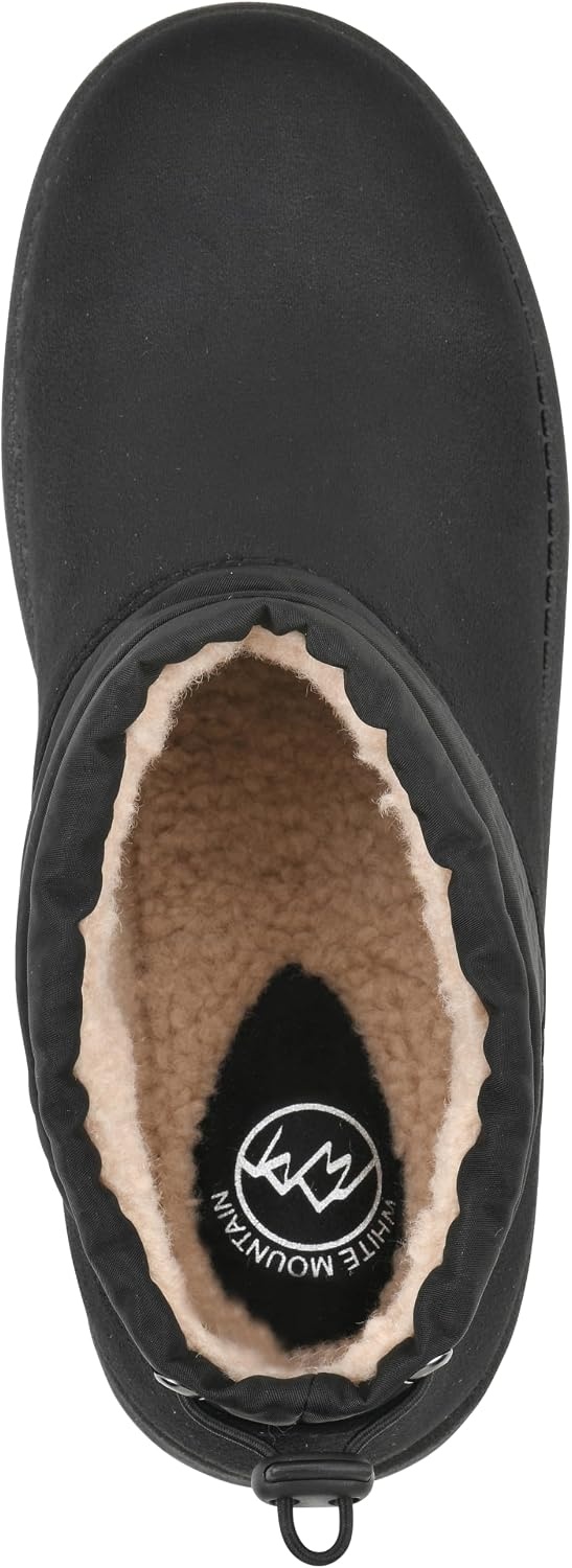 image:imageWHITE MOUNTAIN Womens Idle Faux FurLined Mini BootieBlack Fabric