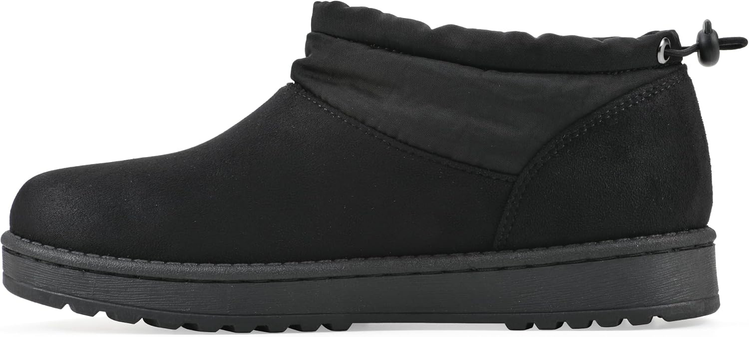 image:imageWHITE MOUNTAIN Womens Idle Faux FurLined Mini BootieBlack Fabric