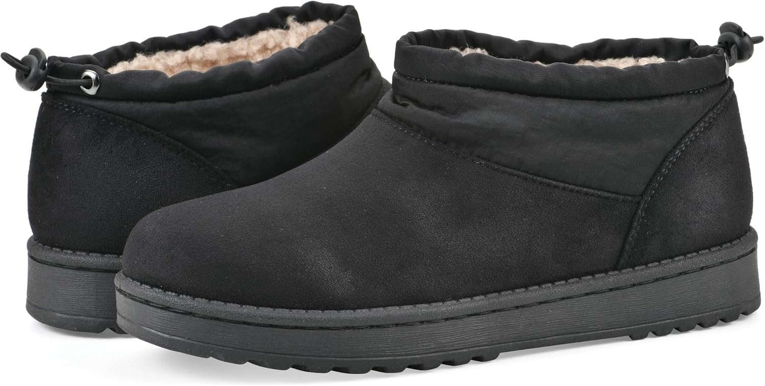 image:imageWHITE MOUNTAIN Womens Idle Faux FurLined Mini BootieBlack Fabric