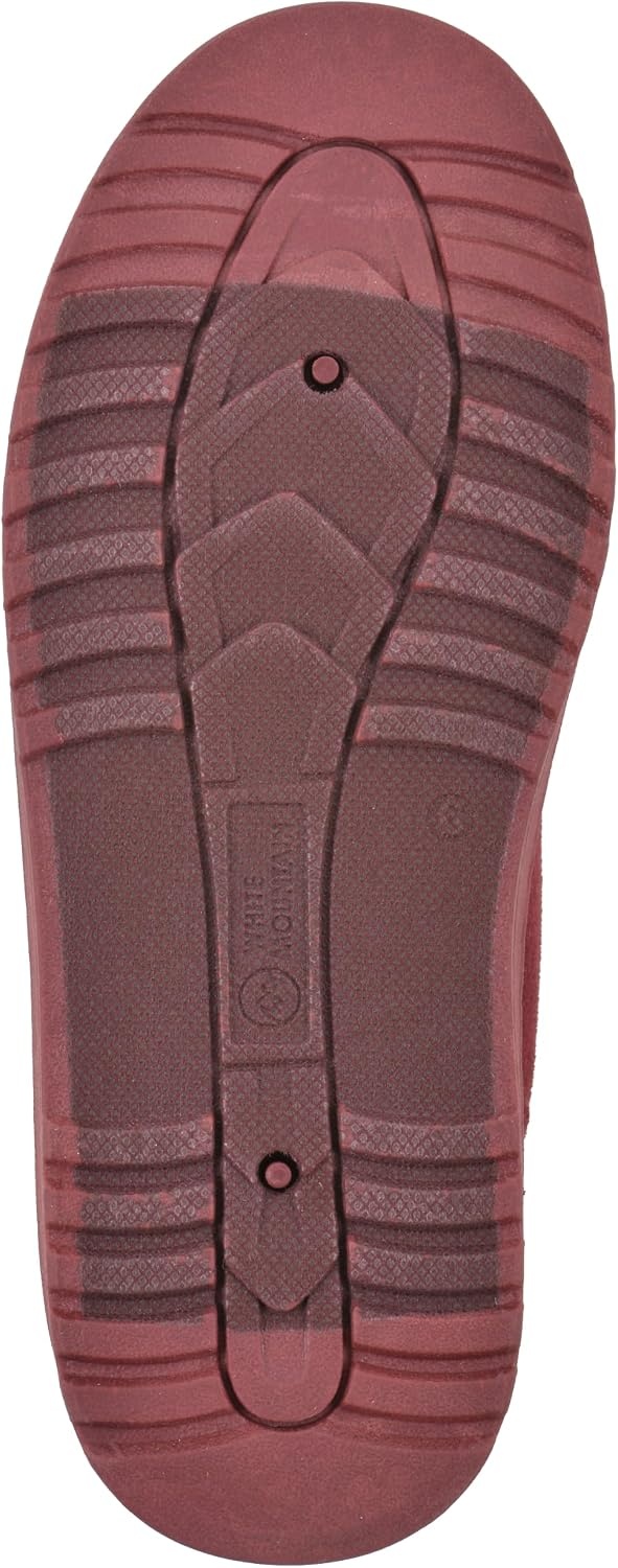 image:imageWHITE MOUNTAIN Womens Idle Faux FurLined Mini BootieBurgundy Fabric