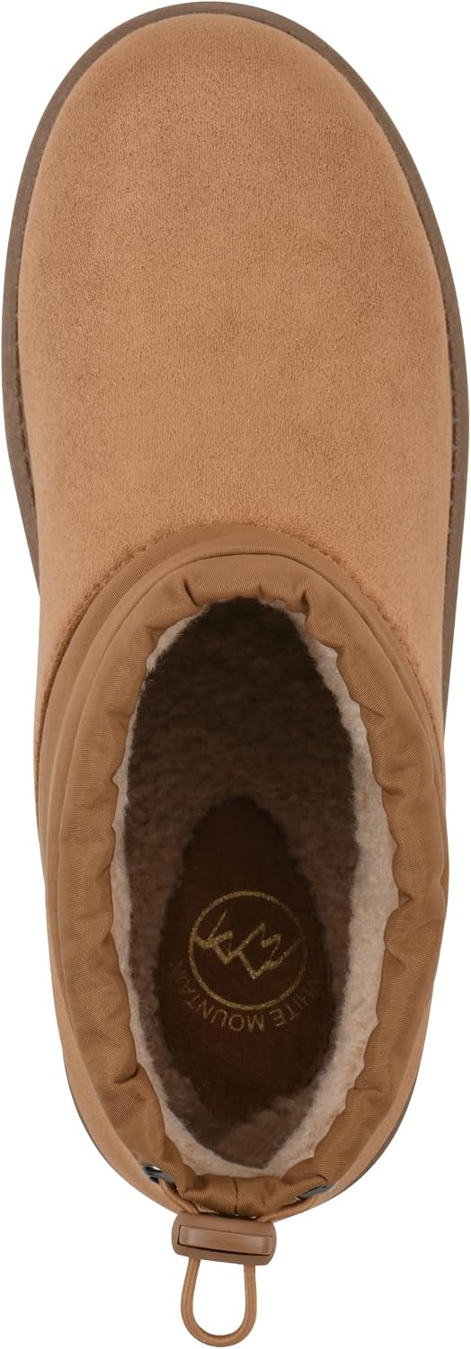 image:imageWHITE MOUNTAIN Womens Idle Faux FurLined Mini BootieChestnut Fabric