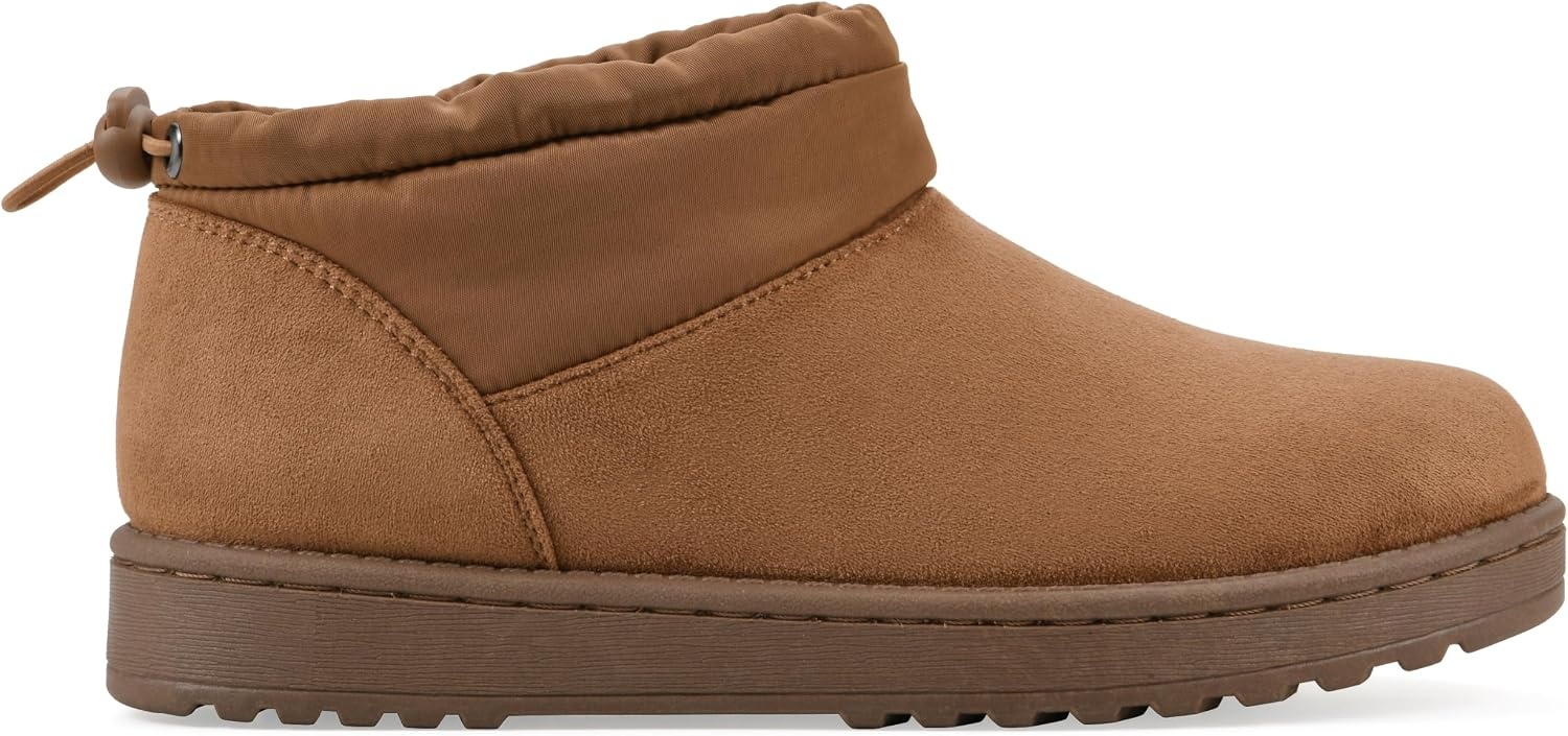 image:imageWHITE MOUNTAIN Womens Idle Faux FurLined Mini BootieChestnut Fabric