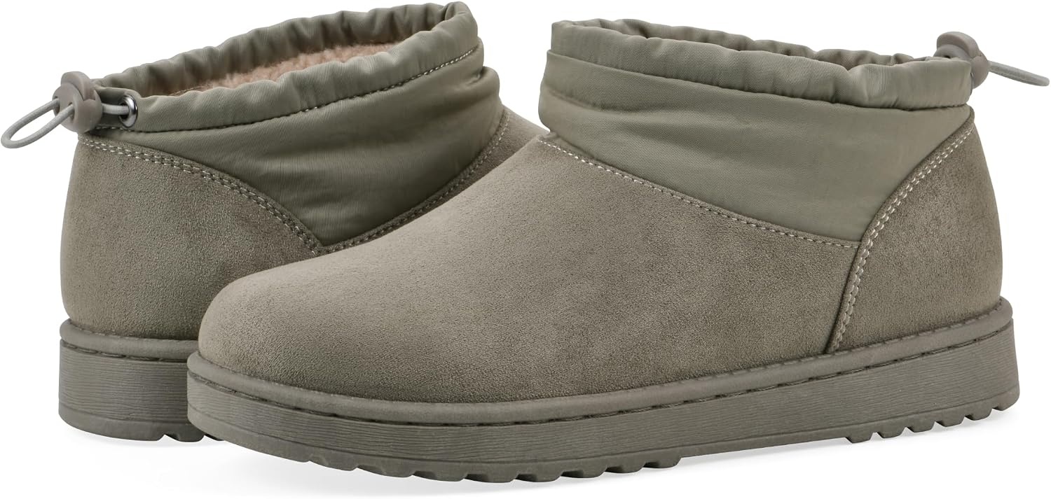 image:imageWHITE MOUNTAIN Womens Idle Faux FurLined Mini BootieNew Moss Fabric